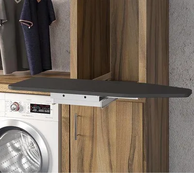 Produktbild von Famanu Bügelbrettbezug - 100% Baumwolle, antrazitgrau, 810 x 300 mm