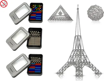 Produktbild von Magnetspiel Magnetbaukasten Magnet Baukasten Kreativset Magnetspielzeug Magnetic