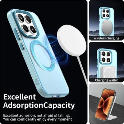 Immagine prodotto di Per Xiaomi 17 Candy Design Magsafe Hybrid TPU Plastic Protective Cover Blu