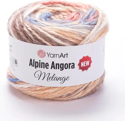 Produktbild von YarnArt Alpine Angora Melange 6411 - Weiche, warme Wolle für Winterprojekte
