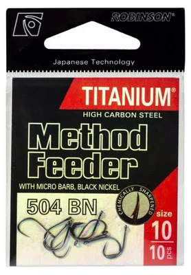 Obrázek produktu pro Robinson Titanium Method Feeder 504BN háčky velikost 12