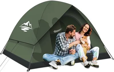 Imagen del producto de Tiendas de campaña Zelt para 2-3 personas: tiendas de campaña ultraligeras, tipo cúpula, resistentes al viento, aptas para 3-4 estaciones, con toldo exterior desmontable, de tamaño compacto, ideales para camping, senderismo, mochilismo y familias