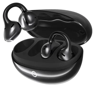 Imagen del producto de INF BX30 Auriculares Inalámbricos Clip-On Open-Ear con Cancelación de Ruido ENC, Controladores Duales, Controles Táctiles y Batería de 400mAh