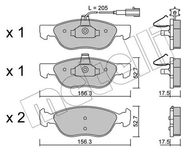 Obrázek produktu pro 4 Sada brzdových destiček, kotoučová brzda METELLI 22-0082-0 pro FIAT LANCIA, přední náprava