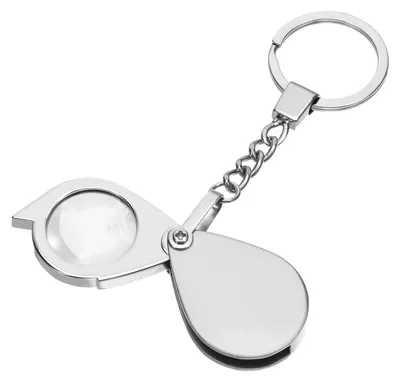 Produktbild von Lupe Juweliersloupe Taschenlupe - 30-fache Vergrößerung - Klappbar - Zinklegierung - Mit Schlüsselanhänger