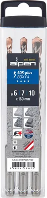 Immagine prodotto di Alpen SDS+ F4 Box 3 pezzi 6-7-10x 160