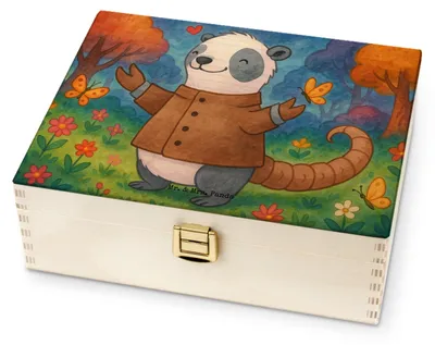 Produktbild von Mr. & Mrs. Panda Tee Box Skorpion Astrologie Design - Weiß - Geschenk, teedose holz, Teebox, Tierkreiszeichen, Aufbewahrung, Sternzeichen, Teebeutel Organizer, für Paare