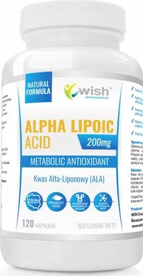 Obrázek produktu pro WISH Kyselina alfa lipoová 200 mg 120 kapslí VEGE