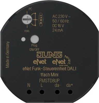 Produktbild von JUNG FM STD 8 UP, Schaltaktor, DIN-Schienenmontage, 868 MHz, 20 mW, 100 m, Schwarz