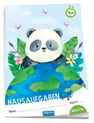 Produktbild von Trötsch Jahresbezogenes Hausaufgabenheft Grundschule Panda 25/26