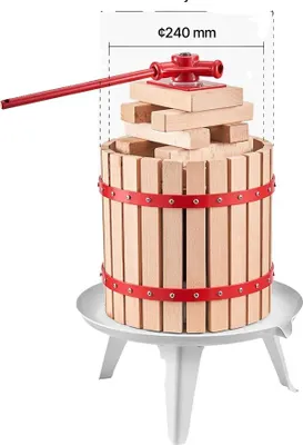 Immagine prodotto di Pressa per frutta, legno di faggio naturale, meccanismo di spremitura efficiente, 12 litri