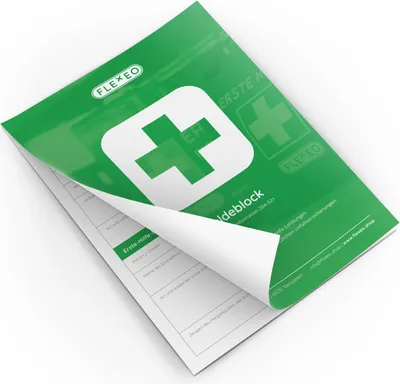 Produktbild von FLEXEO Meldeblock gem. DGUV Information 204-021, 1 Stück