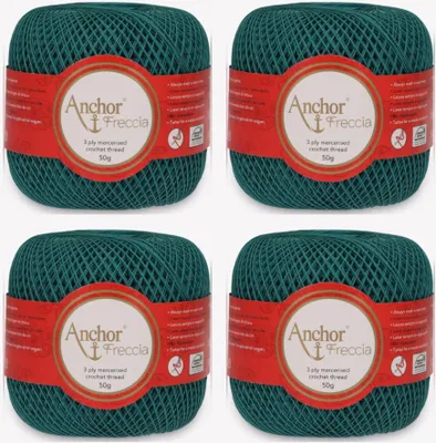 Productafbeelding van 4 bollen Anchor Freccia 16 – fijn katoendraad voor haakwerk (kleur 00666)