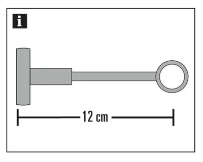 Produktbild von Gardinia Träger geschlossen für Ø 20 mm schwarz 12 cm