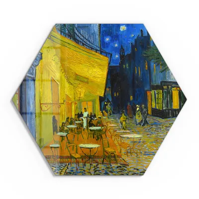 Produktbild von DEQORI Glasbild Echtglas 55x48 cm 'Nächtliche Gelassenheit' Wandbild Bild modern Deko