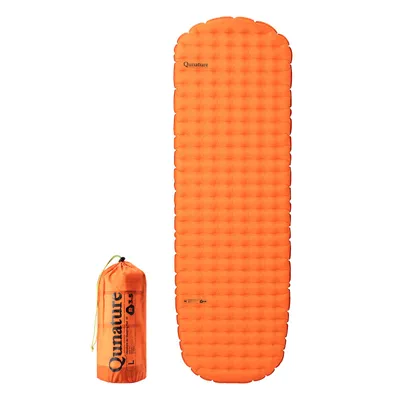 Produktbild von Qunature 680g Ultraleicht Camping Luftmatratze 3,8 R-Wert 8cm Dick Warm Isomatte Matratze Aufblasbare Campingmatte L, Orange