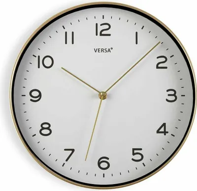 Immagine prodotto di Orologio da parete al quarzo placcato oro bianco 30,5 x 4,3 x 30,5 cm