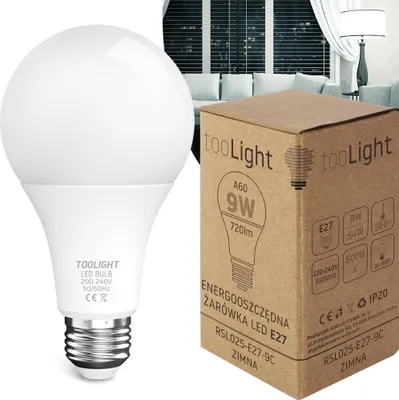 Obrázek produktu pro LED Žárovky tooLight 9W E27 Studená 230V RSL025