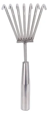 Produktbild von Handharke aus Edelstahl – 7 robuste Zinken – 28,3 x 12,5 cm
