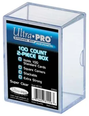 Produktbild von 2-Piece 100 Count Clear Card Storage Box - Ultra Pro #81156