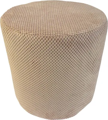 Zdjęcie produktu dla Pufa welurowa ZEFIR DOT 40x40 cm tapicerowana okrągła podnóżek stylowe siedzisko do salonu brudno różowa