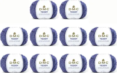 Image de 10 pelotes de fil DMC Teddy – 100 % polyamide, duveteux et facile d'entretien (couleur 316)