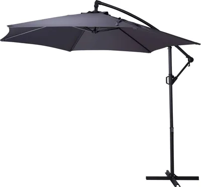 Produktbild von Pro Garten-Hängeschirm – Dunkelgrau – 300 cm