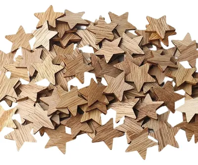 200 Holzsterne Konfetti 3 cm – Tischdeko, DIY, Basteln