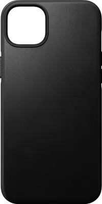 Image de Nomad Modern Horween cuir coque iPhone 14 Plus – Développe une patine robuste – Protection contre les chutes de 3 mètres – Compatible avec le chargement MagSafe et sans fil - Noir