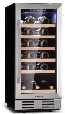 Obrázek produktu pro Klarstein vinotéka, slim, 1 zóna, skleněné dveře, UV ochrana, 5-18 °C, 31 lahví