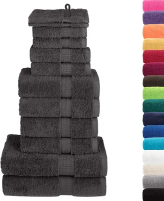 Immagine prodotto di vidaXL Set di asciugamani premium da 12 pezzi SOLUND antracite 600 g/m²