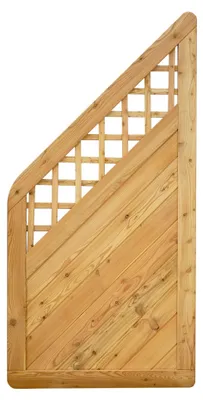 Produktbild von Ligna Gard Sichtschutzzaun Valencia gerade mit Rankgitter 90x180/90 cm Holzzaun Lärche stabiler Rahmen 44x88 mm sehr stabil