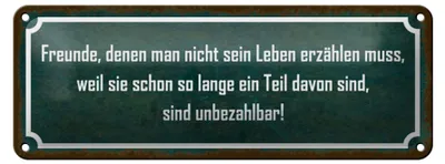 Produktbild von Blechschild Spruch 27x10cm Freunde sind unbezahlbar Dekoration