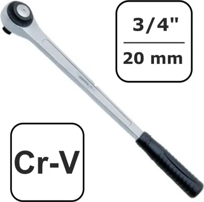 Produktbild von 3/4 Zoll Knarre, Umschaltknarre, 72 Zähne, 550mm, Profi Werkzeug