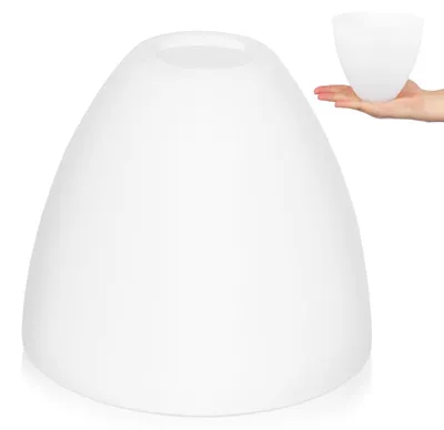 Gläserner Lampenschirm für E27, weiß, 14 cm