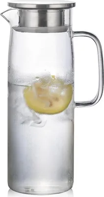 Produktbild von 1,5-Liter-Wasserkrug aus Borosilikatglas – Perfekt für den täglichen Gebrauch