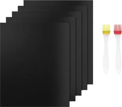 Produktbild von Grillmatte 5 Stück - antihaftbeschichtet, wiederverwendbar, 40 x 33 cm