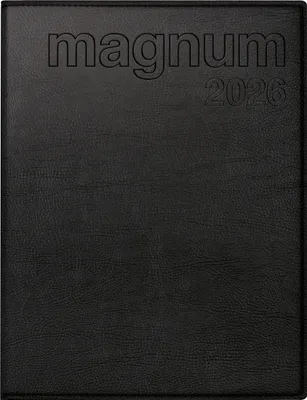 Immagine prodotto di rido® idé® 70-27 064 906 Calendario magnum 2026 - 1 settimana / 2 pagine, 18,3 x 24 cm, Pelle finta, nero