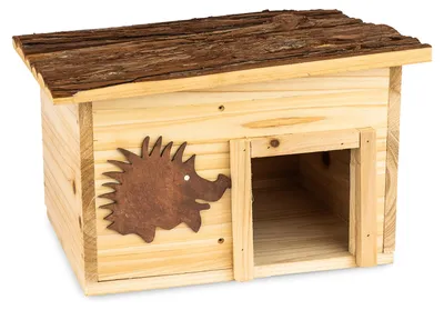 Produktbild von Igelhaus Futterhaus Überwinterung 2 Kammern Tannenholz unbehandelt