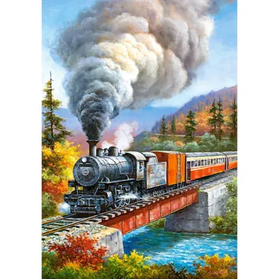 Obrázek produktu pro CASTORLAND Puzzle Lokomotiva na mostě 500 dílků