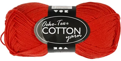 Produktbild von Baumwollgarn, Nr. 8/4, L 170 M, Nadel 3-3,5, Rot, 50 g/ 1 Knäuel [HOB-431080]