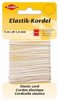 Produktbild von KLEIBER Elastik-Kordel 1,4 mm x 5 m weiß