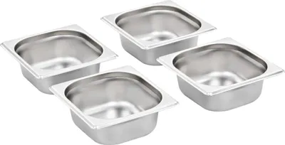 Obrázek produktu pro vidaXL Gastronorm nádoby 12 ks. GN 1/6 65 mm z nerezové oceli