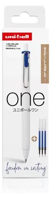 Obrázek produktu pro Uni-ball ONE, gelové pero, 0,7 mm, modrá - 1 pero + 3 náplně