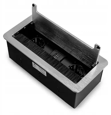 Produktbild von Spacetronik SPS-B24S V2 Einbau-Steckdose mit USB silber