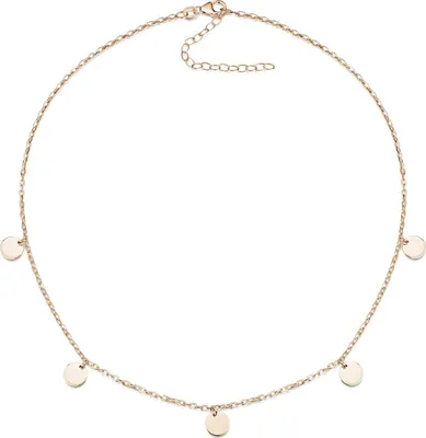 Produktbild von MATERIA by Matthias Wagner Rosegold Kette Plättchen Silber 925 rosé vergoldet 38cm + 5cm längenverstellbar CO-42-Rose