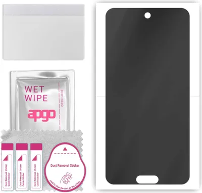 Produktbild von apgo Hydrogel Blickschutzfolie, Matt, kompatibel mit Sharp Aquos R2 compact, Privacy Displayschutzfolie, Schutzfolie mit Positionierhilfe, Anti-Spy, kratzfest, einfache Montage