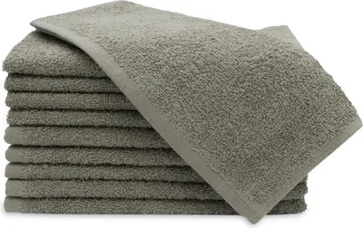 Produktbild von Gästehandtücher 10er Set, Baumwolle, 30x50 cm, taupe