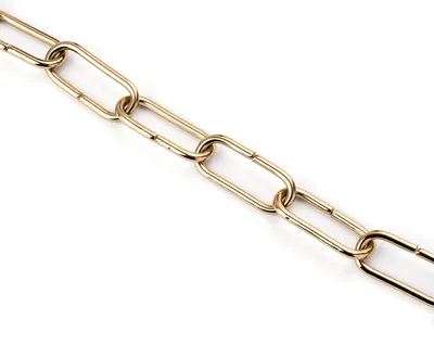 Zdjęcie produktu dla Łańcuch do lamp Łańcuch o owalnych ogniwach, gładki, długość 1m, złoty, 47x20x4mm