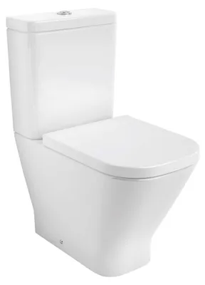 Image de ROCA Pack WC THE GAP Square, sortie duale cuvette Rimless, réservoir et abattant frein de chute